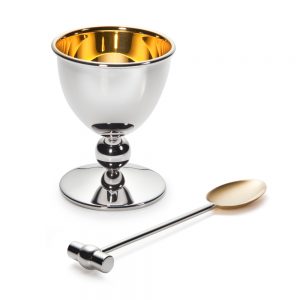 Silver Egg Cup and Spoon