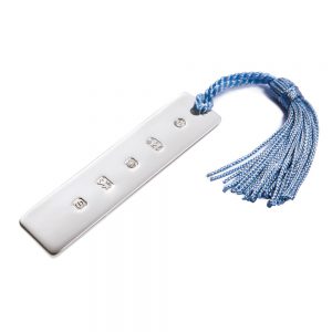 Blue tassel bookmark