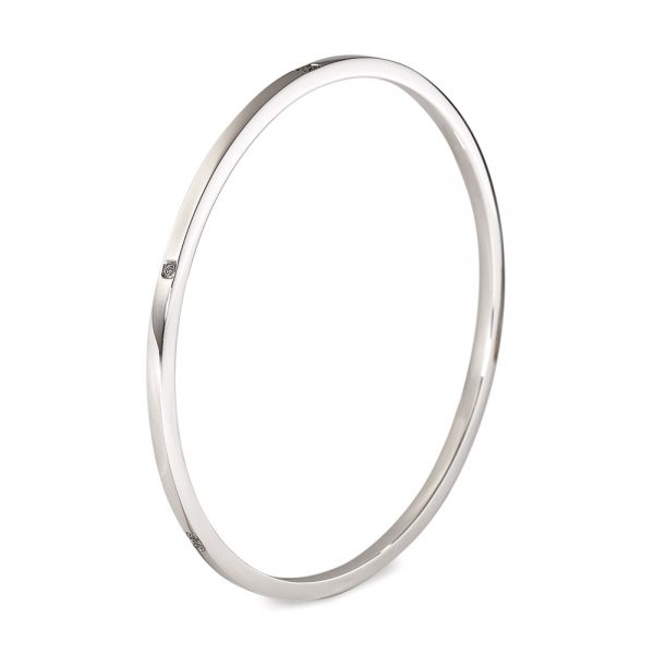 Silver Square Bangle 3mm