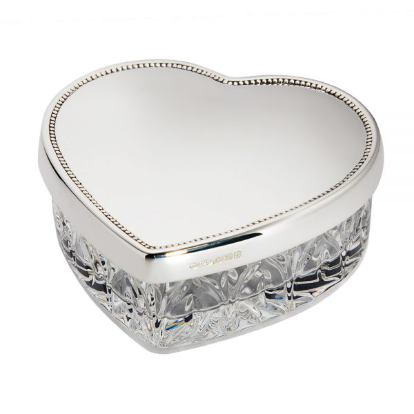 Silver and Crystal Heart box