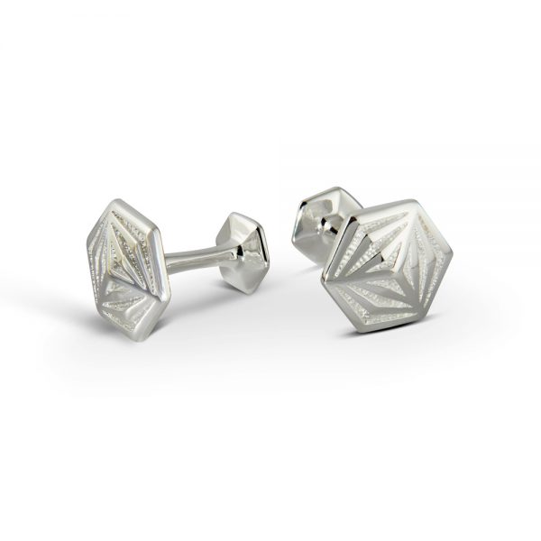 Hexagonal Web Cufflinks