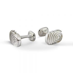 Oblong Cufflinks Candy Swirl 1