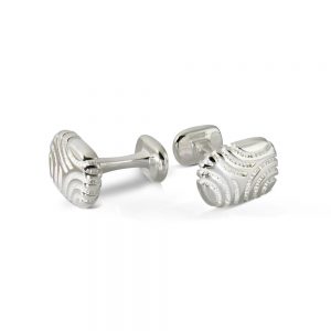 Silver Oblong Cufflinks Zebra