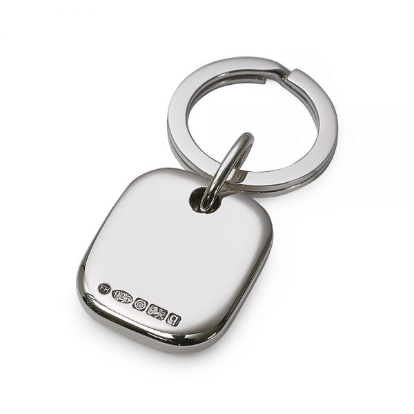 Silver Block key Ring