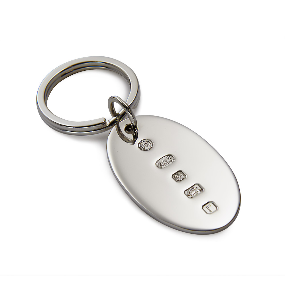 Silver Heavy Oval Key Ring - Francis Howard