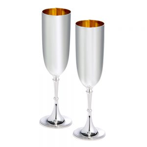 Silver Champagne Flutes D301