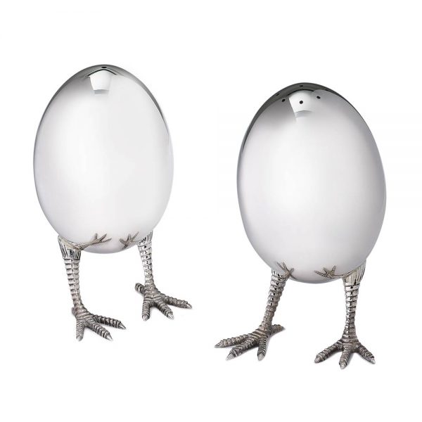 Eggs on legs salt and pepper