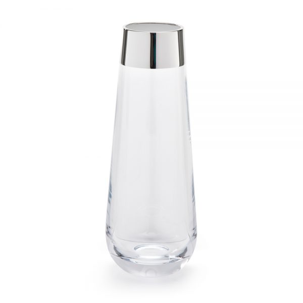 Silver and glass vase - T182